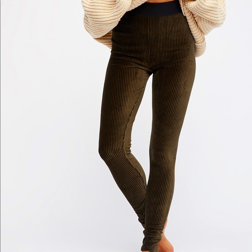 Free people Here we go stripped velvet legging